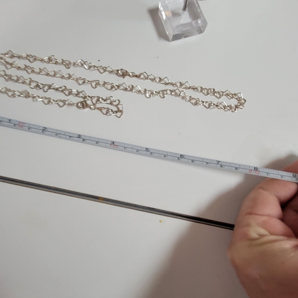 2pc ITALY 925 HEART LINK NECKLACE & BRACELET SET milor - Picture 11 of 11